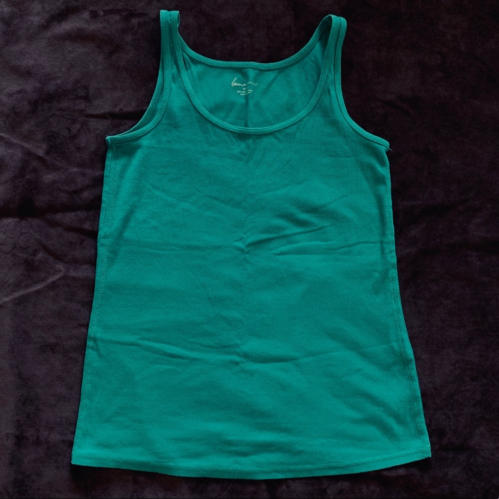 Teal Ribbed Tank | Size 14/16
